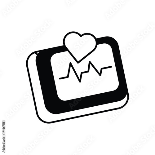Heart Rate Monitor vector icon