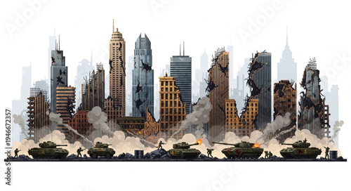 City Skyline Urban Landscape Buildings.