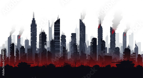 City Skyline Urban Landscape Buildings.