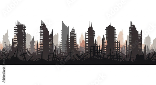 City Skyline Urban Landscape Buildings.