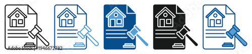 Mortgage icon set multiple style collection