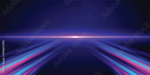 Abstract futuristic perspective background with glowing neon blue and pink light streaks with speed background with motion background with dark background with technology background