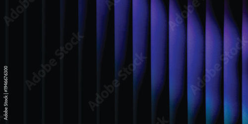 Refracted Glass Gradient Effect. Ribbed glass morphism texture. grainy background glowing red blurred color flow banner poster cover design, noise texture