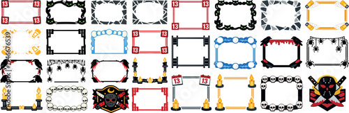 Friday the 13th Decorative Frames Halloween Spooky Borders Collection
