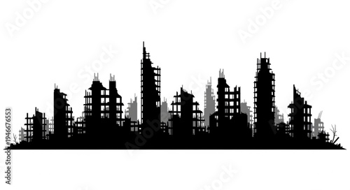 City Skyline Urban Buildings.