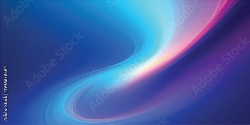 Soft blue and neon pink abstract background with glowing light curve, ethereal gradient, soft focus, digital art, design element, color background, light effect