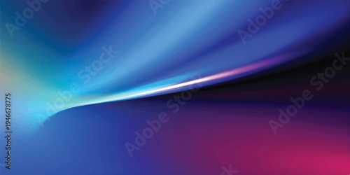 Abstract digital art with glowing lines of light in blue, pink, and dark tones, modern backdrop, abstract background, light beam