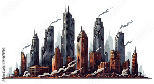 City Skyline with Skyscrapers.