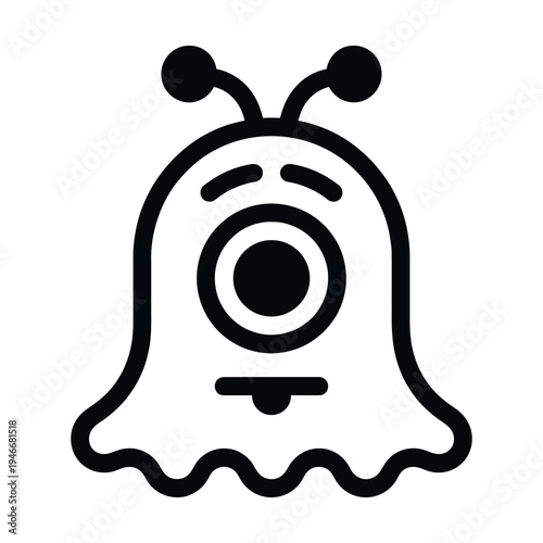 Cartoon vector of a single-eyed monster