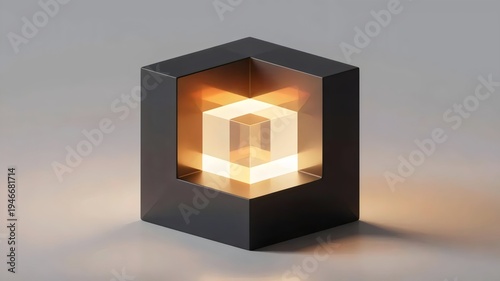 Matte black frame with luminous golden core – Great for emerging ideas, hidden potential, or creative transformation.