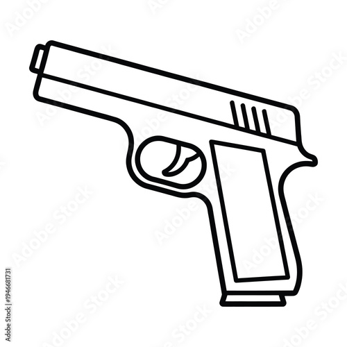 Vector of a handgun