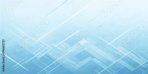Abstract blue hi-tech background featuring futuristic digital lines and a 3d building texture for professional business web design and technology banner templates