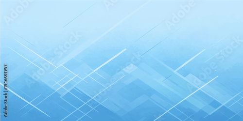 A futuristic blue abstract background featuring digital technology lines and 3D architectural patterns for a professional business web banner template or financial growth chart illustration