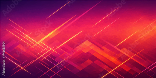 Abstract red background with futuristic digital technology lines and dark texture design featuring a motion laser pattern on a black vector backdrop