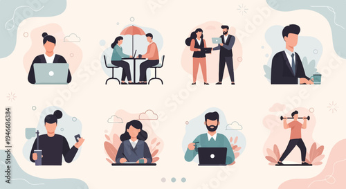 Diverse individuals engaged in various professional and personal activities (3)