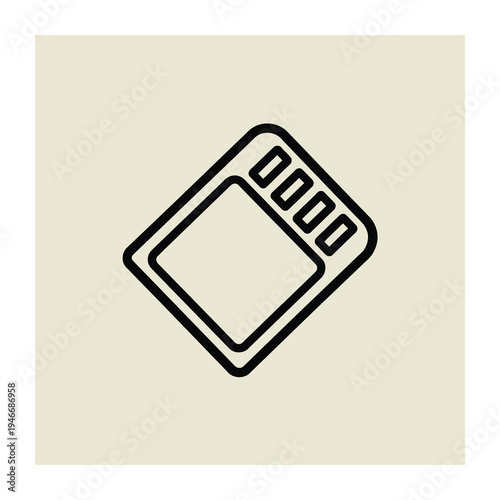 Vector of a digital weighing scale on a beige background