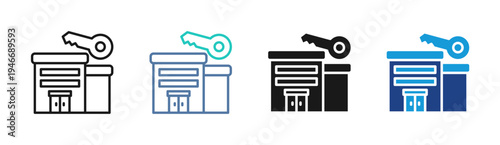 Property Key icon set multiple style collection