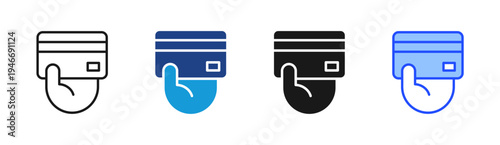 Card Payment icon set multiple style collection