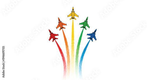 Colorful Kites Flying High Together.