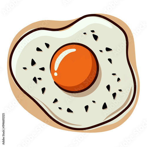 A deliciously designed fried egg, perfect for adding flair to your culinary creations!