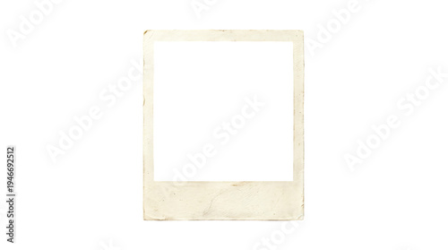 polaroid photo frame instant camera isolated on transparent background