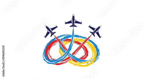 Colorful jump rope with handles.