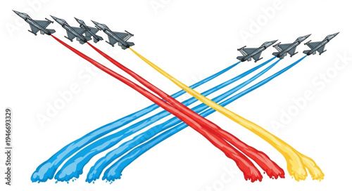 Colorful Jump Ropes Crossed Over.