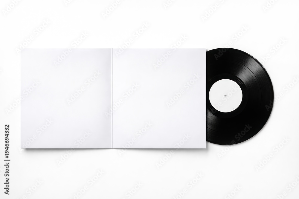 Fototapeta premium Vinyl record with blank cover.