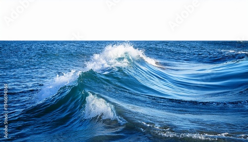 sea waves isolated on transparent white background