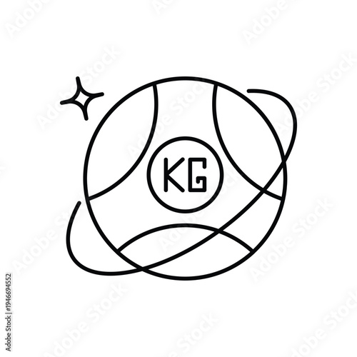 Medicine Ball vector icon