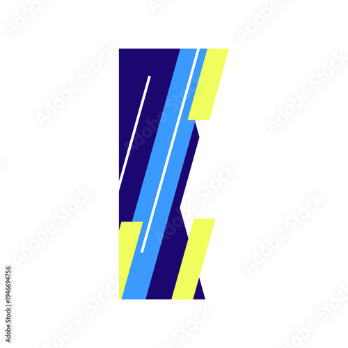 Modern Blue and Yellow Sports Decal Graphic Elements