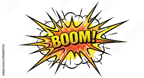 Comic Book Explosion Boom Effect.