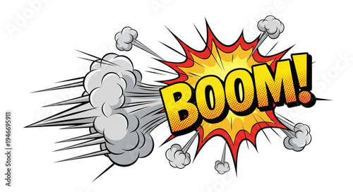 Comic Book Explosion Boom Effect.