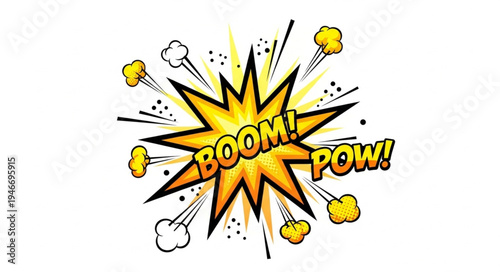 Comic Book Explosion Boom Pow.