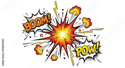 Comic Book Explosion Effect.