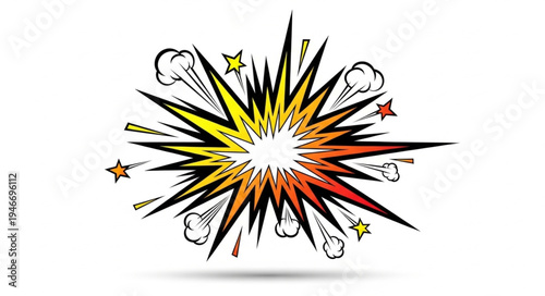 Comic Book Explosion Graphic Design.