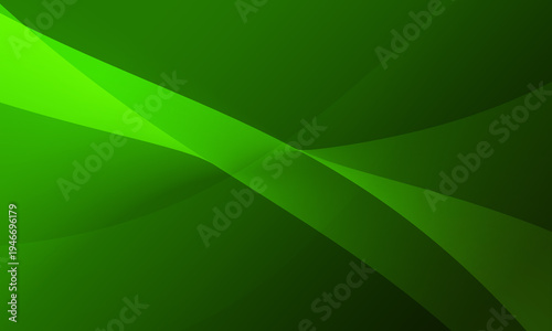 green stripes lines wave curves with shine light on soft gradient abstract background