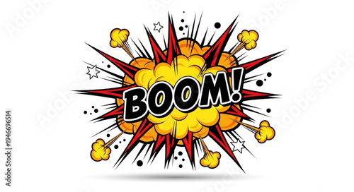 Comic Book Explosion Boom Effect.