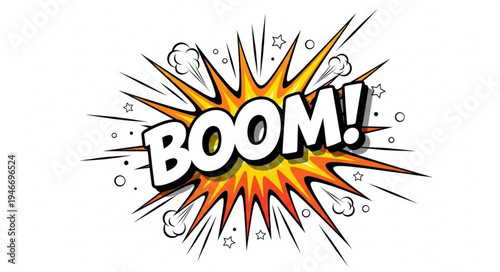 Comic Book Explosion Boom Effect.