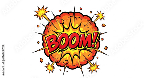 Comic Book Explosion Boom Effect.