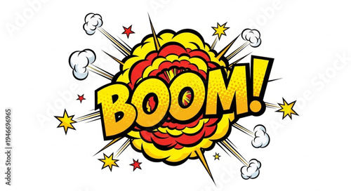 Comic Book Explosion Boom Effect.