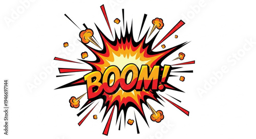 Comic Book Explosion Boom Effect.