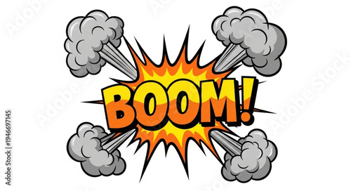 Comic Book Explosion Boom Effect.