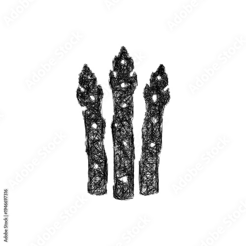 Sketch asparagus icon design