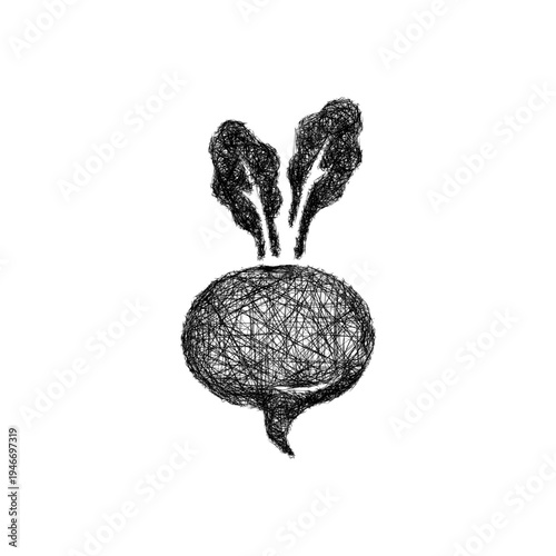 Sketch turnip icon design