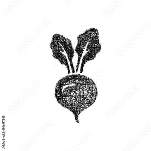 Sketch radish icon design