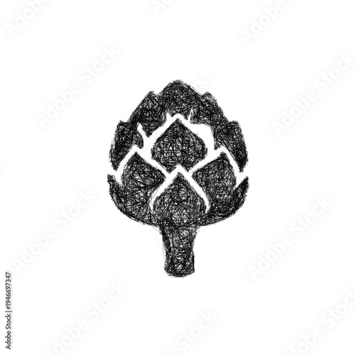 Sketch artichoke icon design