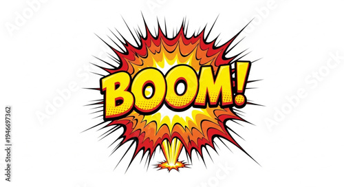 Comic Book Explosion Boom Effect.