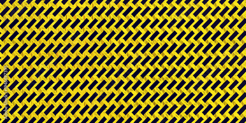 Optical illusion featuring repeating yellow and black diamond shapes