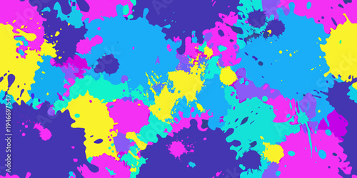 Vibrant abstract splashes of color create a dynamic energetic background